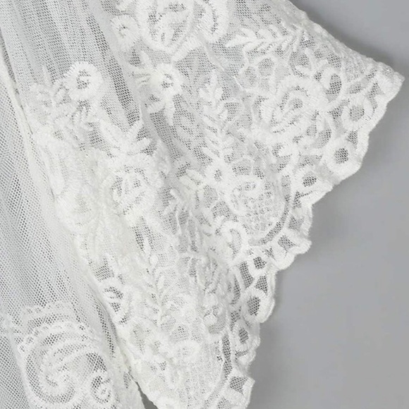 Lace Open Front Kimono Cardigan - Picture 6 of 6